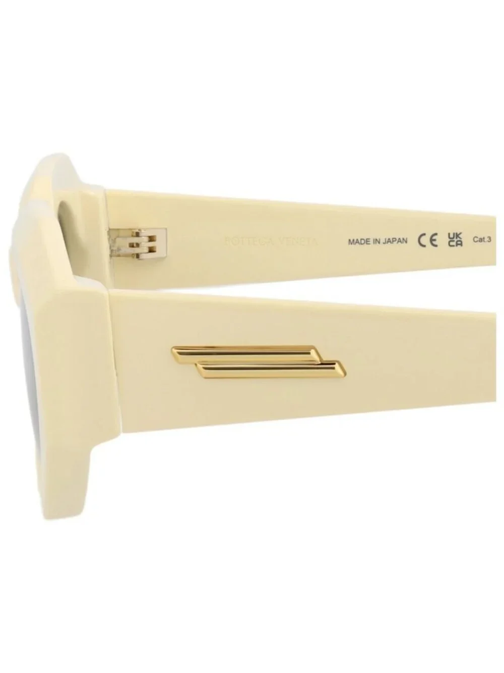New Bottega Veneta Women's Sunglasses Round Oval Acetate Frame Yellow Yellow
